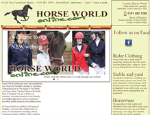 Tablet Screenshot of horseworldonline.com